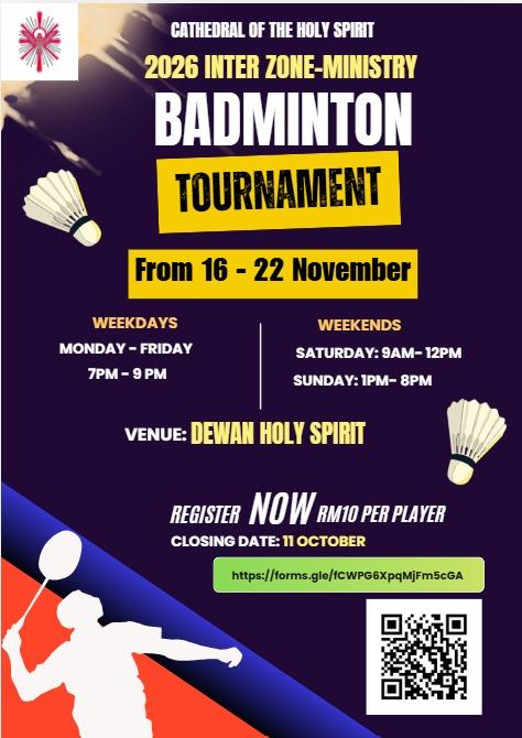 2026 Inter Zone-Ministry Badminton Tournament — 16–22 November